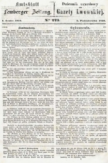 Amtsblatt zur Lemberger Zeitung = Dziennik Urzędowy do Gazety Lwowskiej. 1859, nr 223