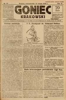 Goniec Krakowski. 1926, nr 37