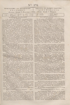 Pribavlenìe k˝ Litovskomu Věstniku = Dodatek do Gazety Kuryera Litewskiego. 1838, Ner 172 (3 sierpnia)