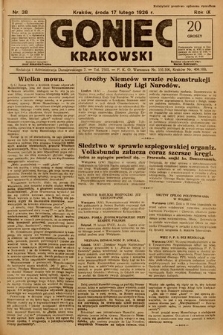Goniec Krakowski. 1926, nr 38
