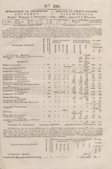 Pribavlenìe k˝ Litovskomu Věstniku = Dodatek do Gazety Kuryera Litewskiego. 1838, Ner 196 (1 września)