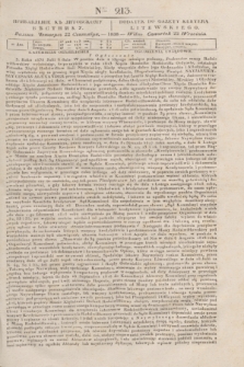 Pribavlenìe k˝ Litovskomu Věstniku = Dodatek do Gazety Kuryera Litewskiego. 1838, Ner 213 (22 września)