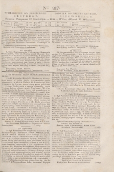 Pribavlenìe k˝ Litovskomu Věstniku = Dodatek do Gazety Kuryera Litewskiego. 1838, Ner 217 (27 września)