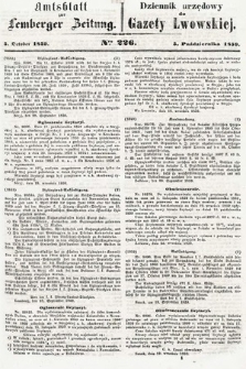 Amtsblatt zur Lemberger Zeitung = Dziennik Urzędowy do Gazety Lwowskiej. 1859, nr 226