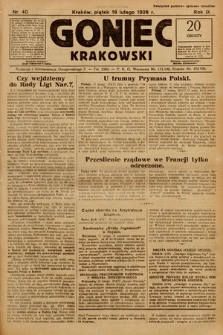 Goniec Krakowski. 1926, nr 40