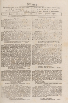 Pribavlenìe k˝ Litovskomu Věstniku = Dodatek do Gazety Kuryera Litewskiego. 1838, Ner 263 (25 listopada)