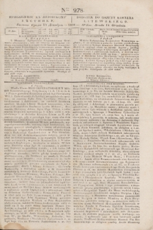 Pribavlenìe k˝ Litovskomu Věstniku = Dodatek do Gazety Kuryera Litewskiego. 1838, Ner 278 (14 grudnia)