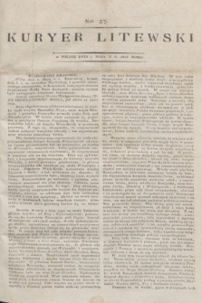 Kuryer Litewski. 1813, Nro 37 (7 maja)