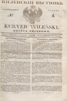 Vilenskìj Věstnik'' : officìal'naâ gazeta = Kuryer Wileński : gazeta urzędowa. 1846, № 4 (15 stycznia)