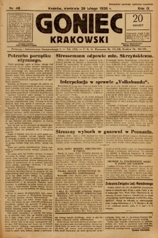 Goniec Krakowski. 1926, nr 48