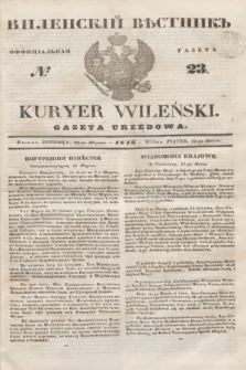 Vilenskìj Věstnik'' : officìal'naâ gazeta = Kuryer Wileński : gazeta urzędowa. 1846, № 23 (22 marca)