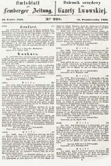 Amtsblatt zur Lemberger Zeitung = Dziennik Urzędowy do Gazety Lwowskiej. 1859, nr 238