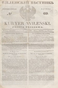 Vilenskìj Věstnik'' : officìal'naâ gazeta = Kuryer Wileński : gazeta urzędowa. 1846, № 69 (6 września)