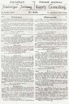 Amtsblatt zur Lemberger Zeitung = Dziennik Urzędowy do Gazety Lwowskiej. 1859, nr 242