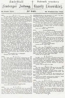 Amtsblatt zur Lemberger Zeitung = Dziennik Urzędowy do Gazety Lwowskiej. 1859, nr 243