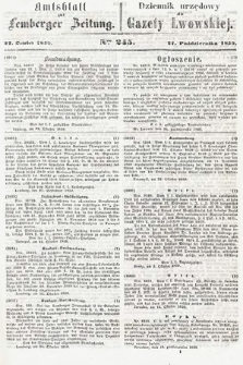 Amtsblatt zur Lemberger Zeitung = Dziennik Urzędowy do Gazety Lwowskiej. 1859, nr 245