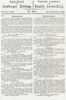 Amtsblatt zur Lemberger Zeitung = Dziennik Urzędowy do Gazety Lwowskiej. 1859, nr 247