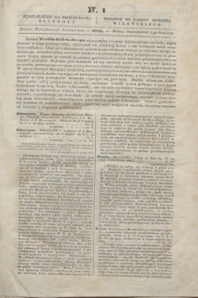 Pribavlenìe k˝ Vilenskomu Věstniku = Dodatek do gazety Kuryera Wileńskiego. 1843, N 1 (4 stycznia)