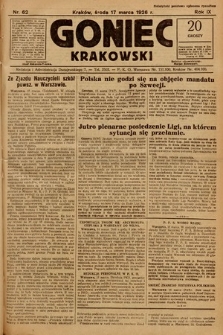 Goniec Krakowski. 1926, nr 62