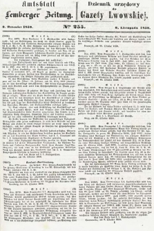 Amtsblatt zur Lemberger Zeitung = Dziennik Urzędowy do Gazety Lwowskiej. 1859, nr 255