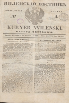 Vilenskìj Věstnik'' : officìal'naâ gazeta = Kuryer Wileński : gazeta urzędowa. 1847, № 1 (3 stycznia)