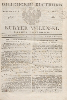Vilenskìj Věstnik'' : officìal'naâ gazeta = Kuryer Wileński : gazeta urzędowa. 1847, № 4 (14 stycznia)