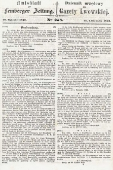 Amtsblatt zur Lemberger Zeitung = Dziennik Urzędowy do Gazety Lwowskiej. 1859, nr 258