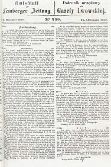 Amtsblatt zur Lemberger Zeitung = Dziennik Urzędowy do Gazety Lwowskiej. 1859, nr 259