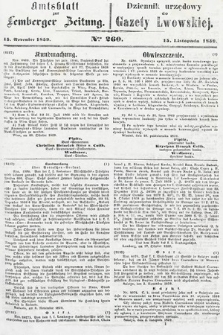 Amtsblatt zur Lemberger Zeitung = Dziennik Urzędowy do Gazety Lwowskiej. 1859, nr 260