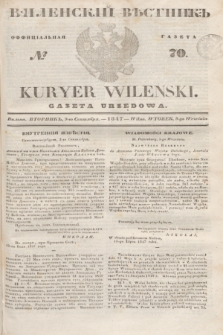 Vilenskìj Věstnik'' : officìal'naâ gazeta = Kuryer Wileński : gazeta urzędowa. 1847, № 70 (9 września)