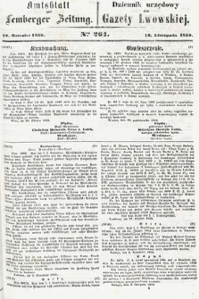 Amtsblatt zur Lemberger Zeitung = Dziennik Urzędowy do Gazety Lwowskiej. 1859, nr 261
