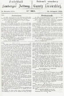 Amtsblatt zur Lemberger Zeitung = Dziennik Urzędowy do Gazety Lwowskiej. 1859, nr 263