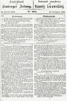 Amtsblatt zur Lemberger Zeitung = Dziennik Urzędowy do Gazety Lwowskiej. 1859, nr 264
