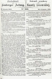 Amtsblatt zur Lemberger Zeitung = Dziennik Urzędowy do Gazety Lwowskiej. 1859, nr 266