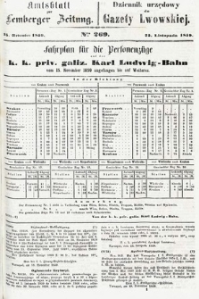 Amtsblatt zur Lemberger Zeitung = Dziennik Urzędowy do Gazety Lwowskiej. 1859, nr 269