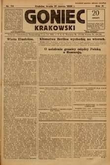 Goniec Krakowski. 1926, nr 74