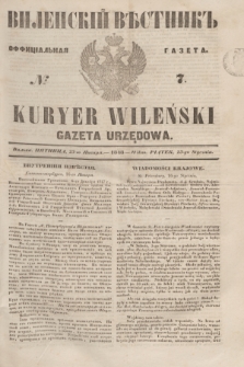 Vilenskìj Věstnik'' : officìal'naâ gazeta = Kuryer Wileński : gazeta urzędowa. 1848, № 7 (23 stycznia)