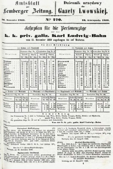 Amtsblatt zur Lemberger Zeitung = Dziennik Urzędowy do Gazety Lwowskiej. 1859, nr 270