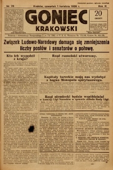 Goniec Krakowski. 1926, nr 75