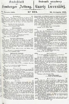 Amtsblatt zur Lemberger Zeitung = Dziennik Urzędowy do Gazety Lwowskiej. 1859, nr 271