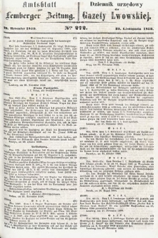 Amtsblatt zur Lemberger Zeitung = Dziennik Urzędowy do Gazety Lwowskiej. 1859, nr 272