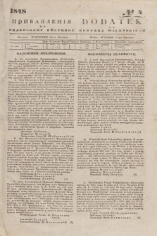 Pribavlenìâ k˝ Vilenskomu Věstniku = Dodatek do Kuryera Wileńskiego. 1848, № 4 (13 stycznia)