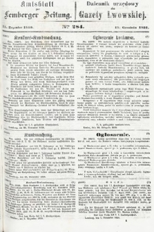 Amtsblatt zur Lemberger Zeitung = Dziennik Urzędowy do Gazety Lwowskiej. 1859, nr 284