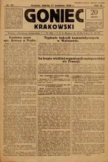 Goniec Krakowski. 1926, nr 87