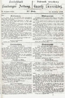 Amtsblatt zur Lemberger Zeitung = Dziennik Urzędowy do Gazety Lwowskiej. 1859, nr 285