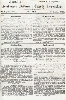 Amtsblatt zur Lemberger Zeitung = Dziennik Urzędowy do Gazety Lwowskiej. 1859, nr 286