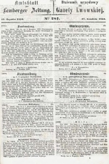 Amtsblatt zur Lemberger Zeitung = Dziennik Urzędowy do Gazety Lwowskiej. 1859, nr 287