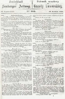 Amtsblatt zur Lemberger Zeitung = Dziennik Urzędowy do Gazety Lwowskiej. 1859, nr 291