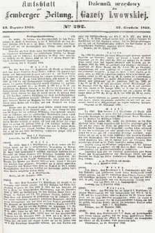 Amtsblatt zur Lemberger Zeitung = Dziennik Urzędowy do Gazety Lwowskiej. 1859, nr 292
