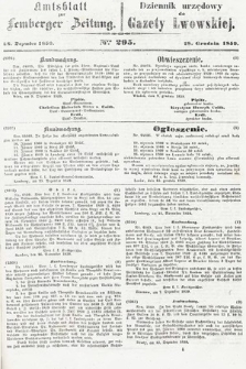 Amtsblatt zur Lemberger Zeitung = Dziennik Urzędowy do Gazety Lwowskiej. 1859, nr 295